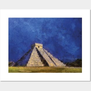 Ancient Mayan Temple Posters and Art